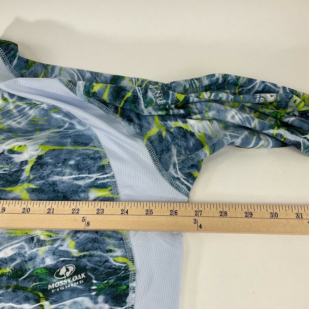 Mossy Oak Shirt Mens LS Fishing 2XL Vented Tech Tee Upf 40+ Wick Yellowtail Nwt - Picture 4 of 9